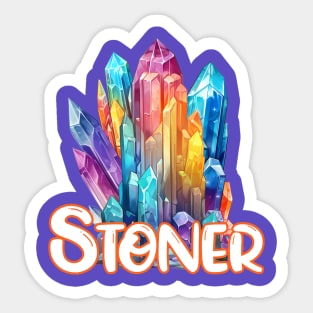 Stoner T-shirt Crystal Lovers Rock Hound 420 Pot Smoker Sticker